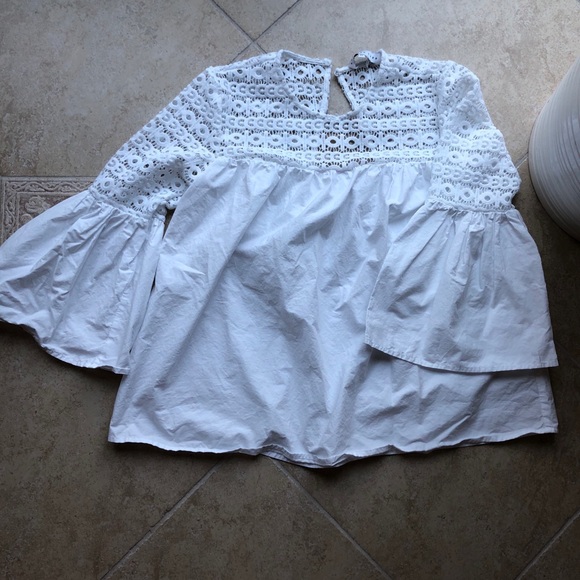 ENDLESS ROSE BOHO BLOUSE,WHITE, XS,NWOT - Picture 3 of 5